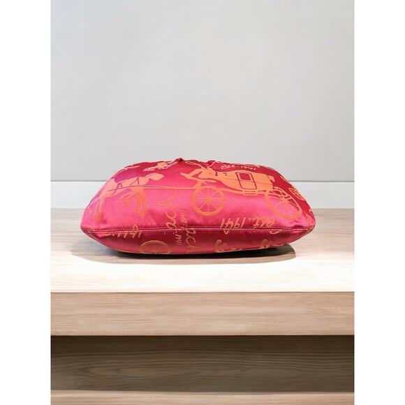 Y2K Coach F14480 Horse & Carriage Sateen Hobo Bag & Pleated Wristlet - Picture 5 of 14